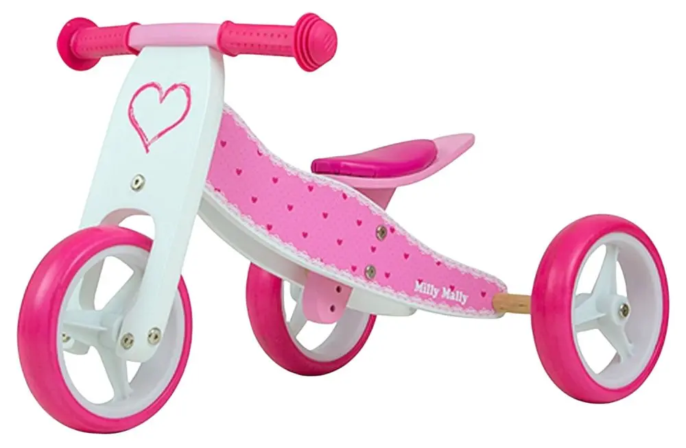 Беговел 2в1 Milly Mally Jake Hearts (Pink/White)