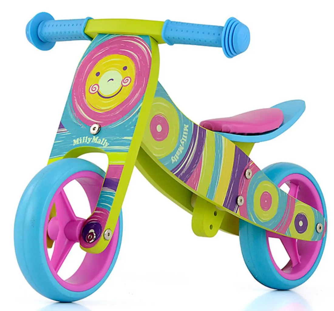 Bicicleta fara pedale 2in1 Milly Mally Jake Rainbow (Milticolored) - 2