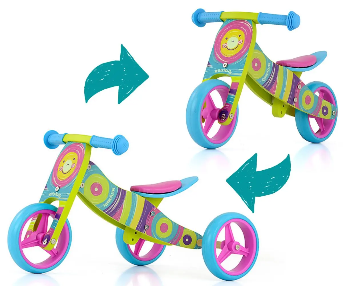 Bicicleta fara pedale 2in1 Milly Mally Jake Rainbow (Milticolored) - 3