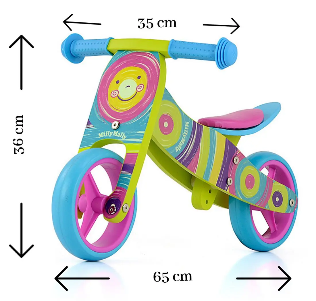 Bicicleta fara pedale 2in1 Milly Mally Jake Rainbow (Milticolored) - 4