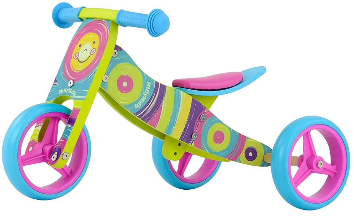 Bicicleta fara pedale 2in1 Milly Mally Jake Rainbow (Milticolored)