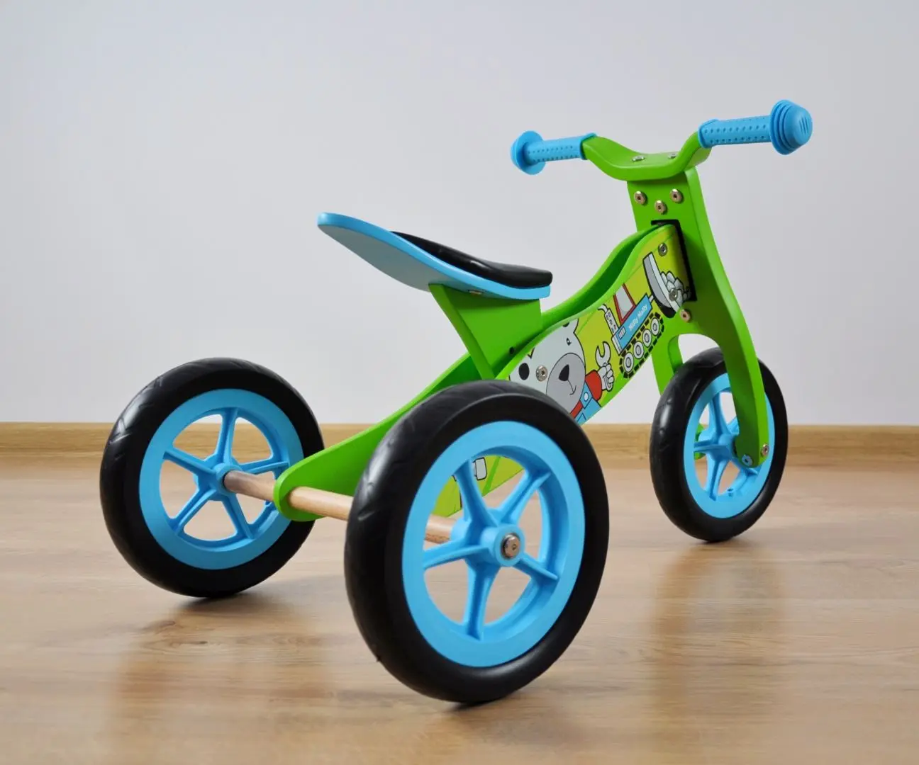 Беговел 2в1 Milly Mally Look Bob (Green/Light Blue) - 9