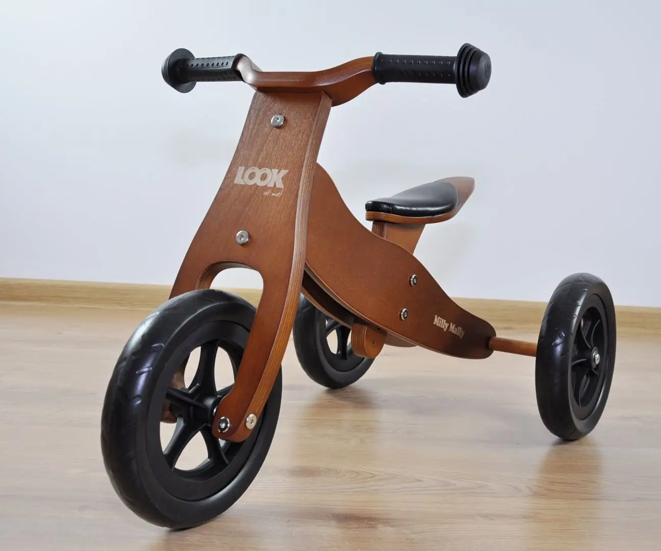 Беговел 2в1 Milly Mally Look (Dark Natural) - 2