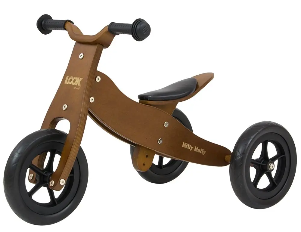 Беговел 2в1 Milly Mally Look (Dark Natural)