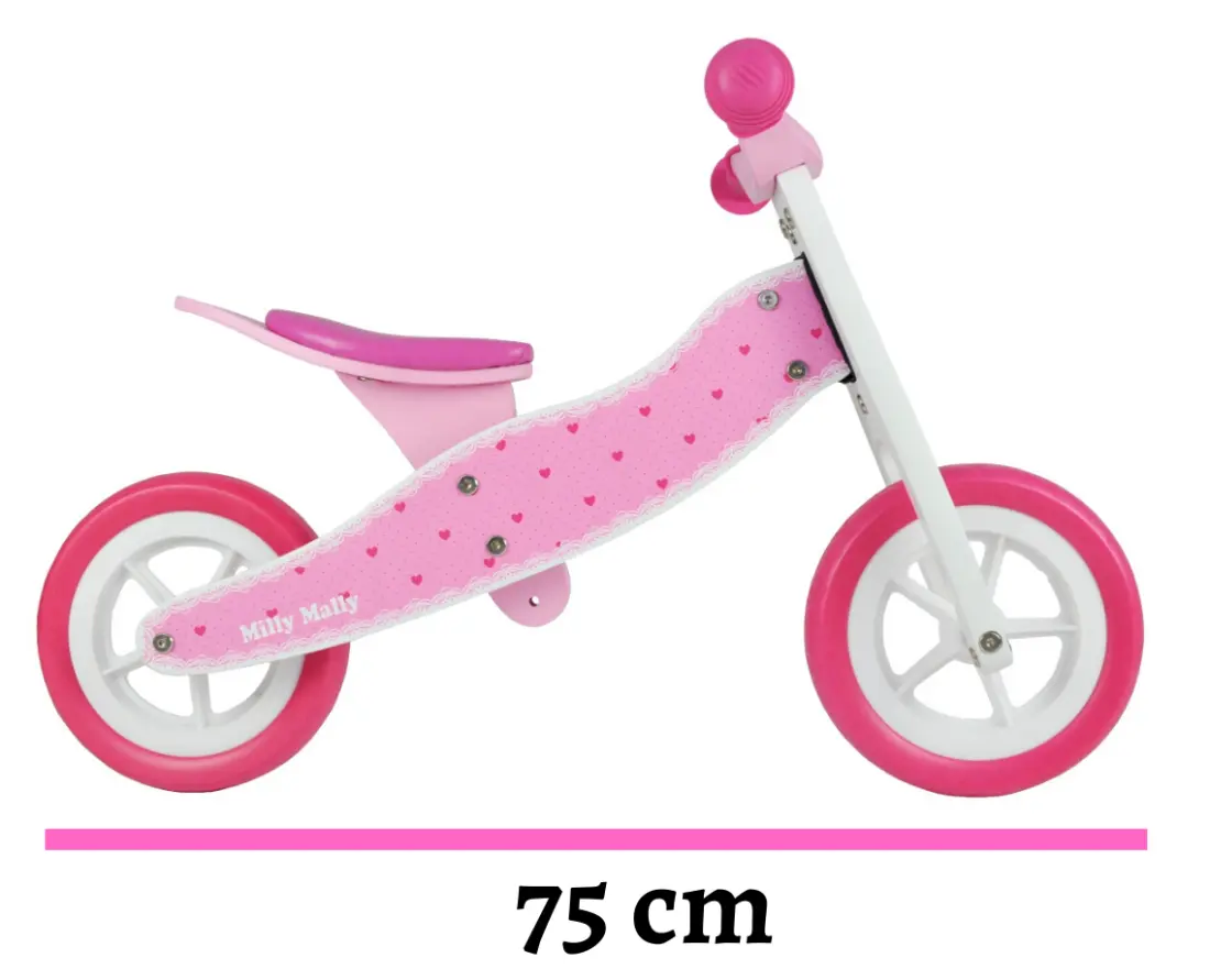 Беговел 2в1 Milly Mally Look Hearts (Pink) - 4