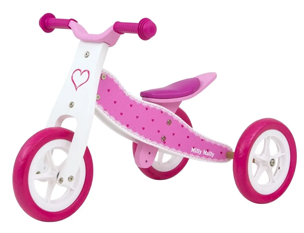 Беговел 2в1 Milly Mally Look Hearts (Pink)