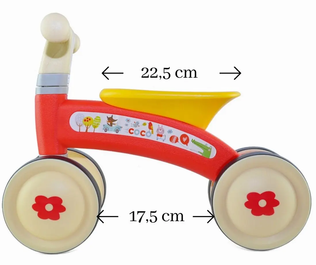 Bicicleta fara pedale Milly Mally Coco (Red/Yellow) - 7