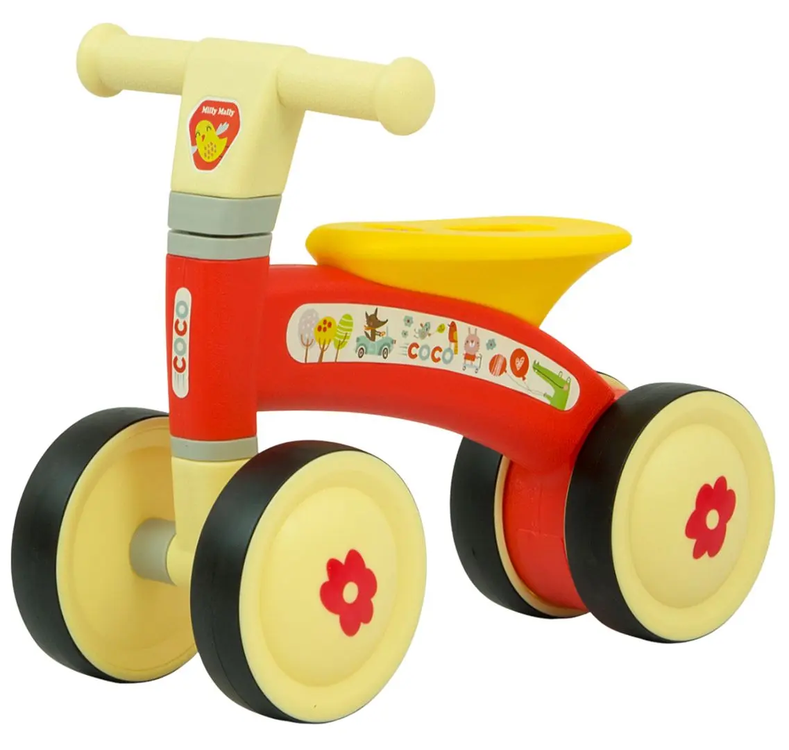 Bicicleta fara pedale Milly Mally Coco (Red/Yellow)