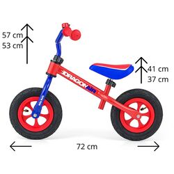 Bicicleta fara pedale Milly Mally Dragon Air (Red/Blue) Thumb