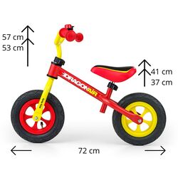 Bicicleta fara pedale Milly Mally Dragon Air (Yellow/Red) Thumb