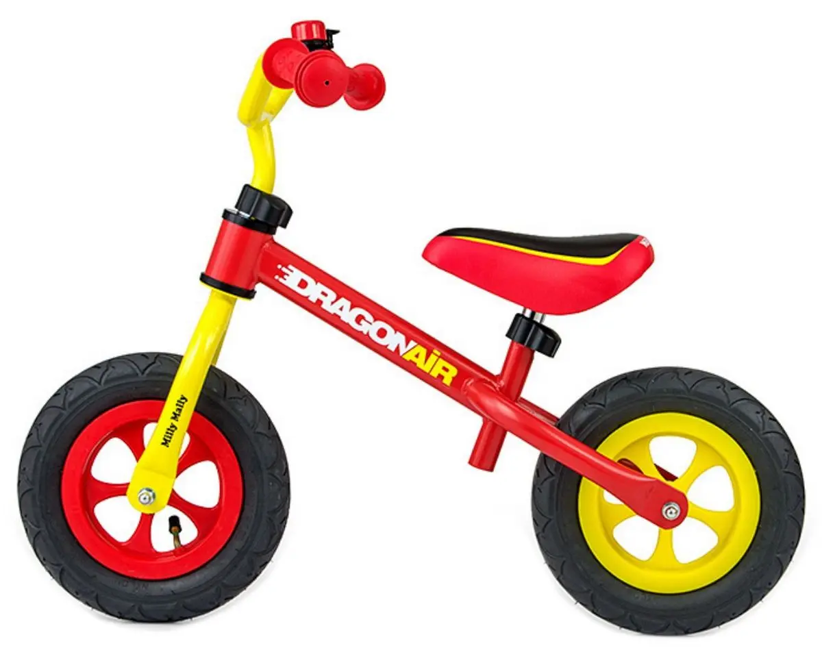 Bicicleta fara pedale Milly Mally Dragon Air (Yellow/Red)