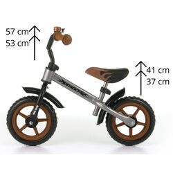 Bicicleta fara pedale Milly Mally Dragon Classic (Silver/Brown) Thumb