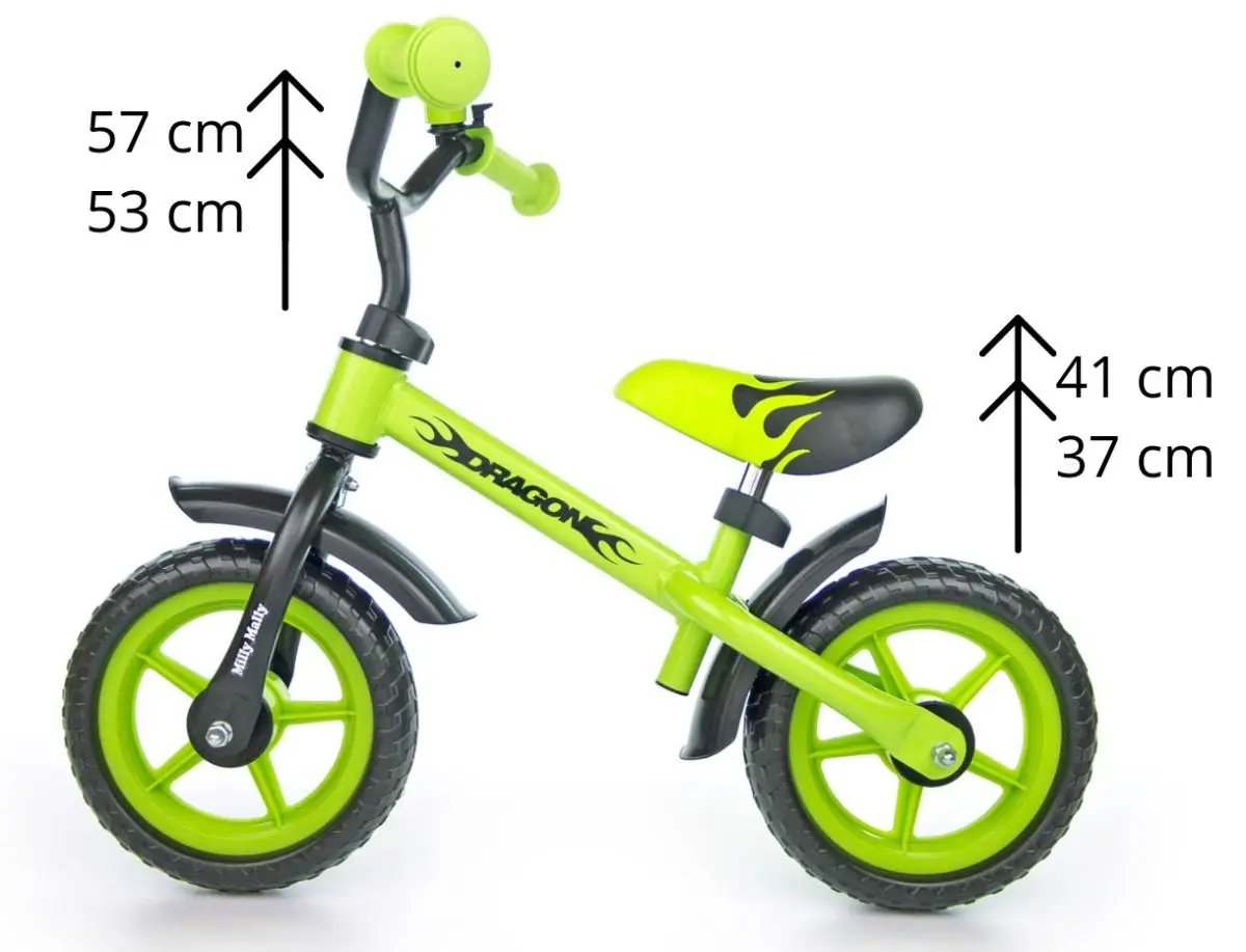 Bicicleta fara pedale Milly Mally Dragon (Green) - 2