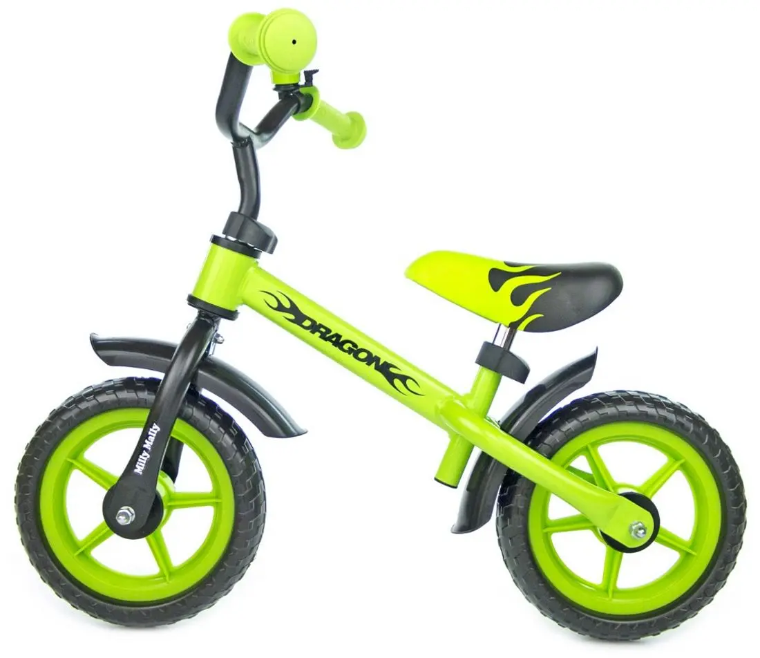 Bicicleta fara pedale Milly Mally Dragon (Green)