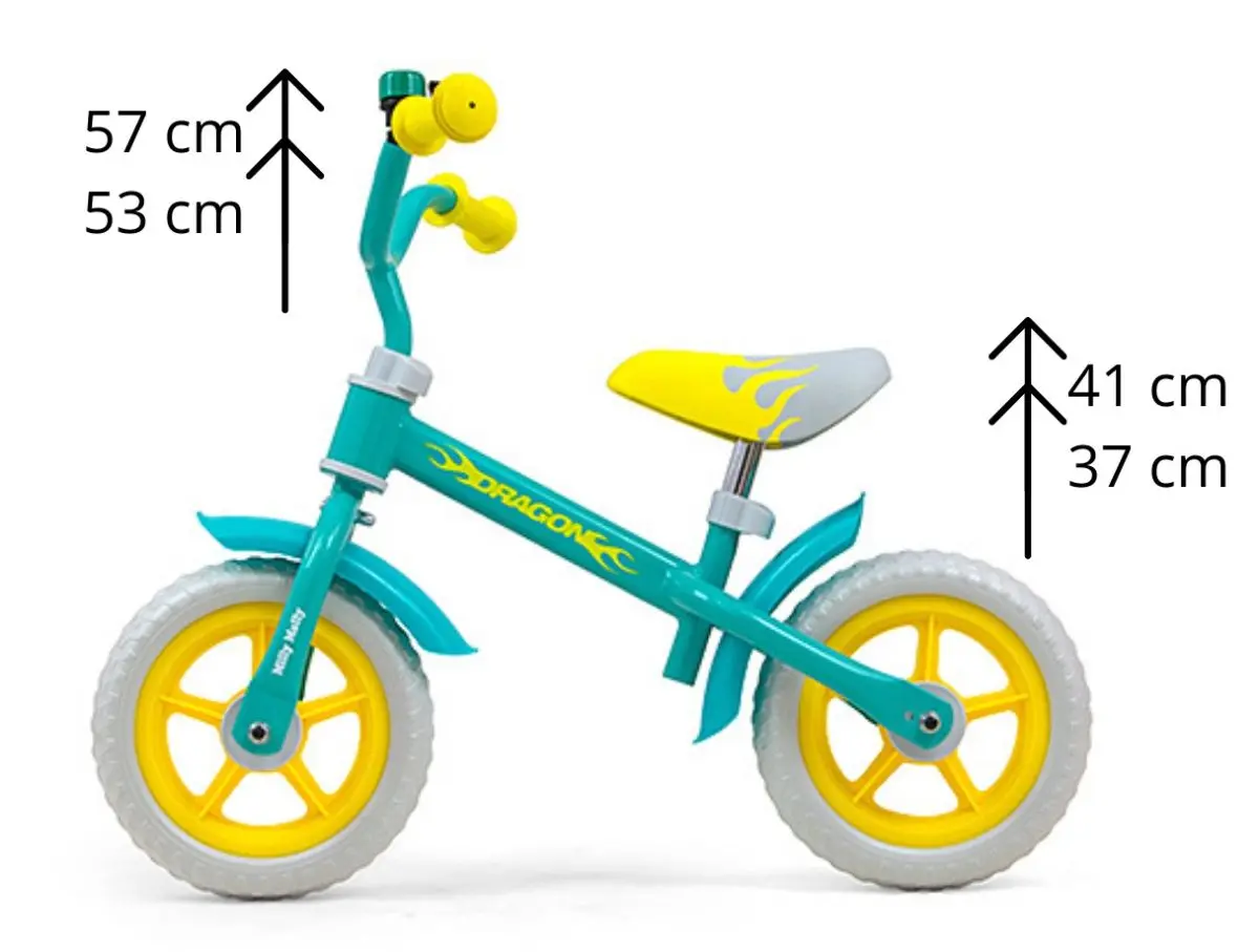 Bicicleta fara pedale Milly Mally Dragon (Mint) - 2