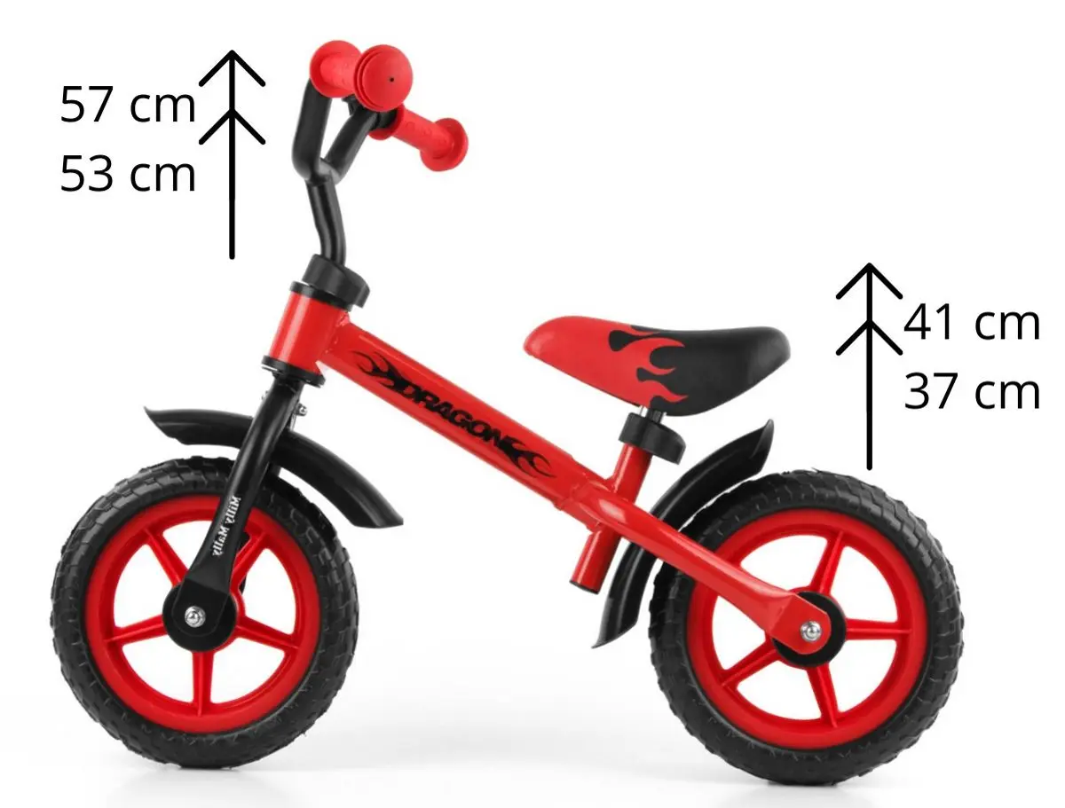Bicicleta fara pedale Milly Mally Dragon (Red) - 2