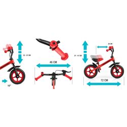 Bicicleta fara pedale Milly Mally Dragon (Red) Thumb
