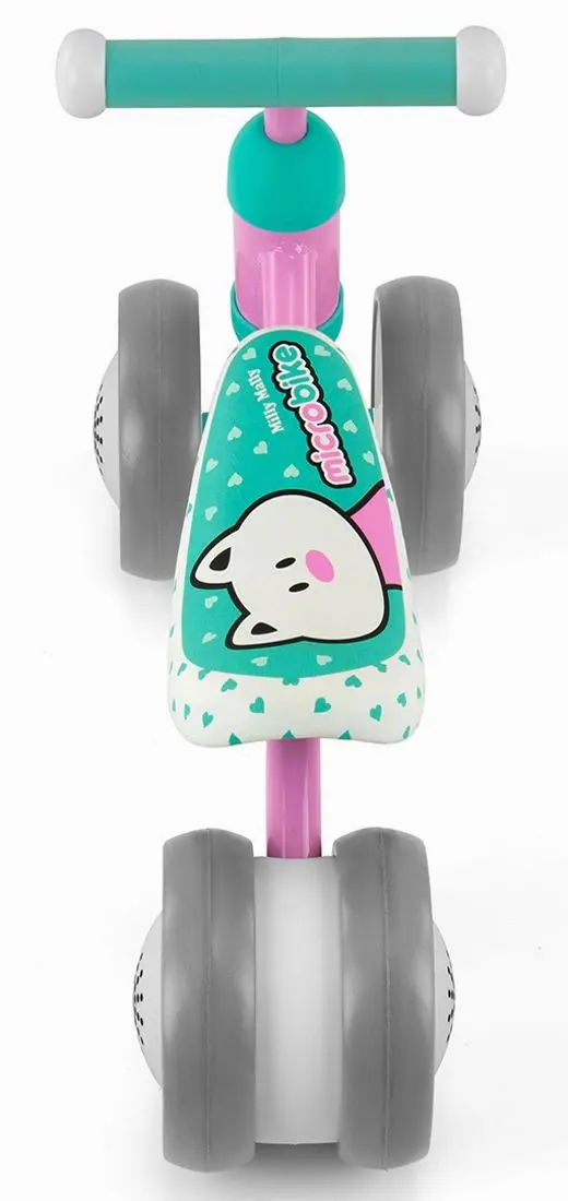 Bicicleta fara pedale Milly Mally Micro Cat (Pink/Turquoise) - 3