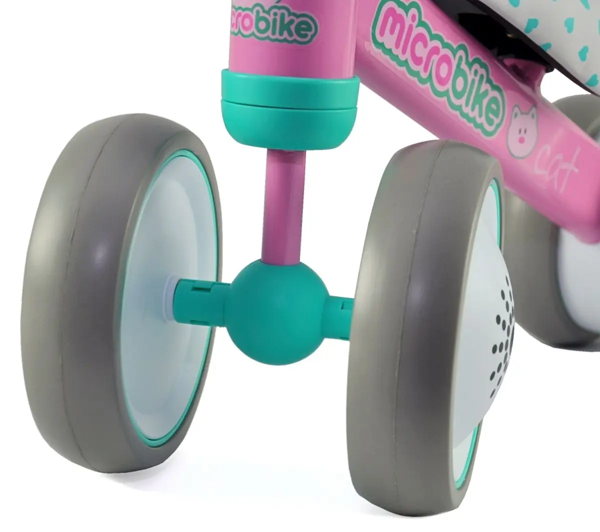 Bicicleta fara pedale Milly Mally Micro Cat (Pink/Turquoise) - 5