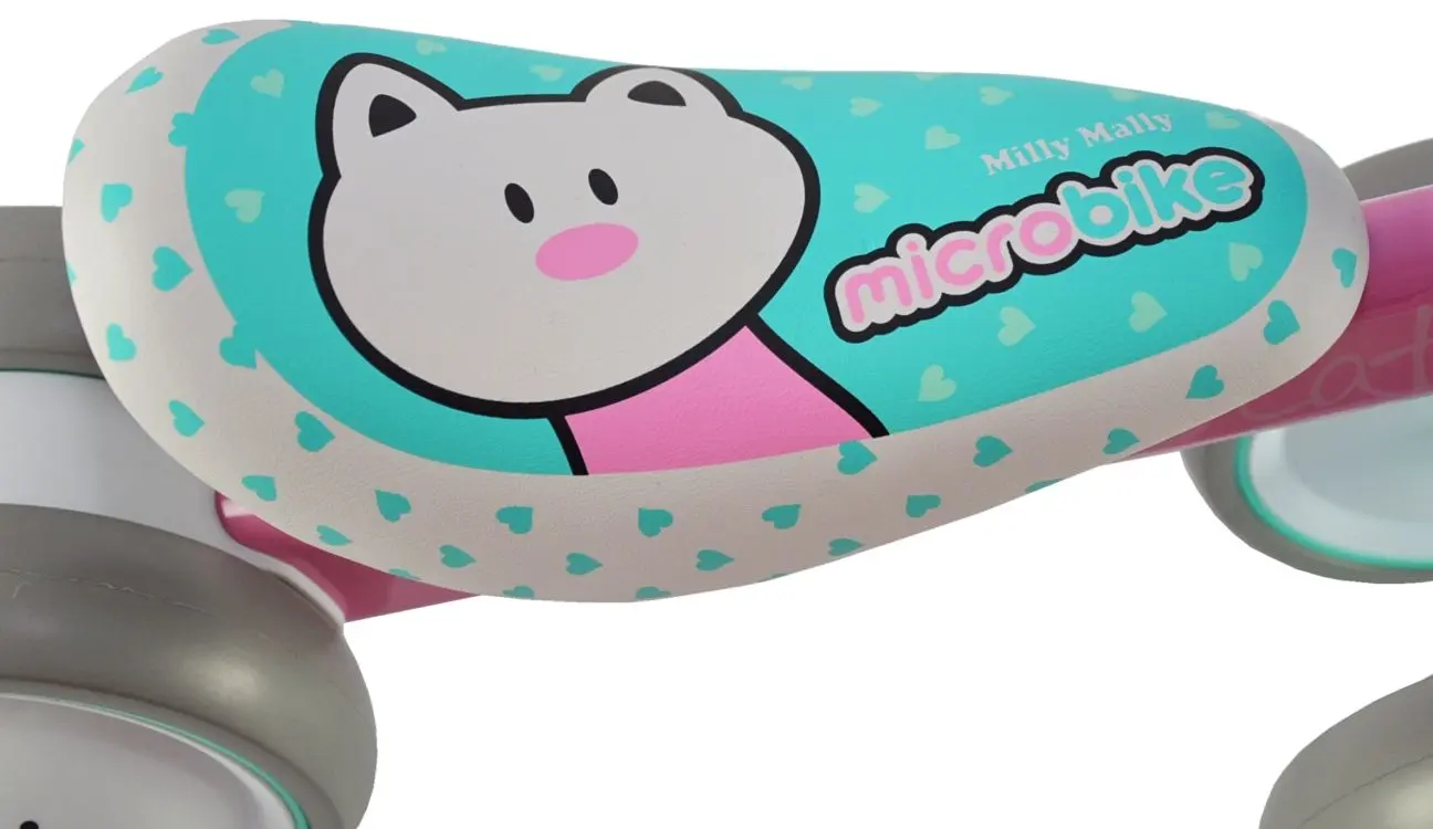 Bicicleta fara pedale Milly Mally Micro Cat (Pink/Turquoise) - 8