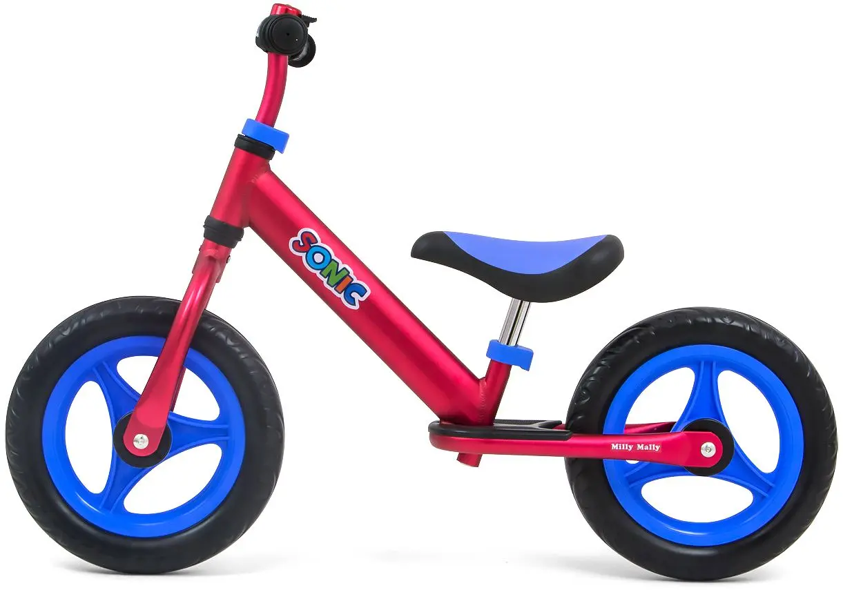 Bicicleta fara pedale Milly Mally Sonic (Red/Blue)