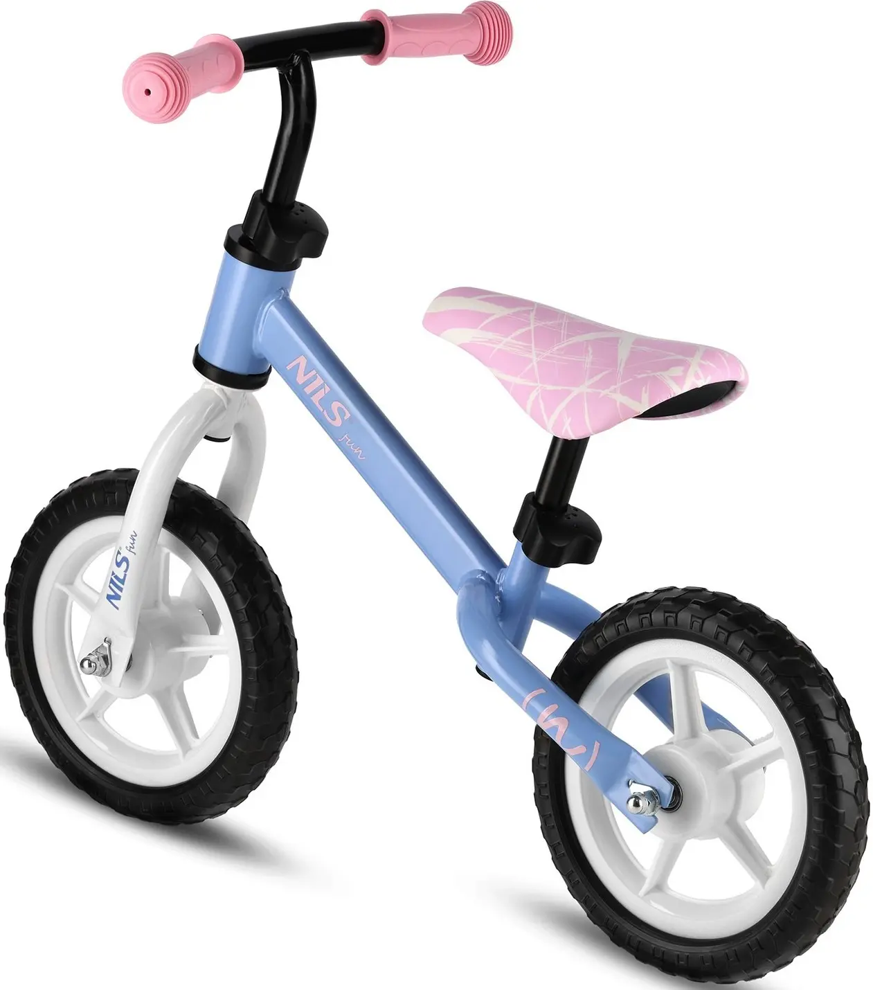 Bicicleta fara pedale Nils Fun RB134 (Blue/Pink) - 2