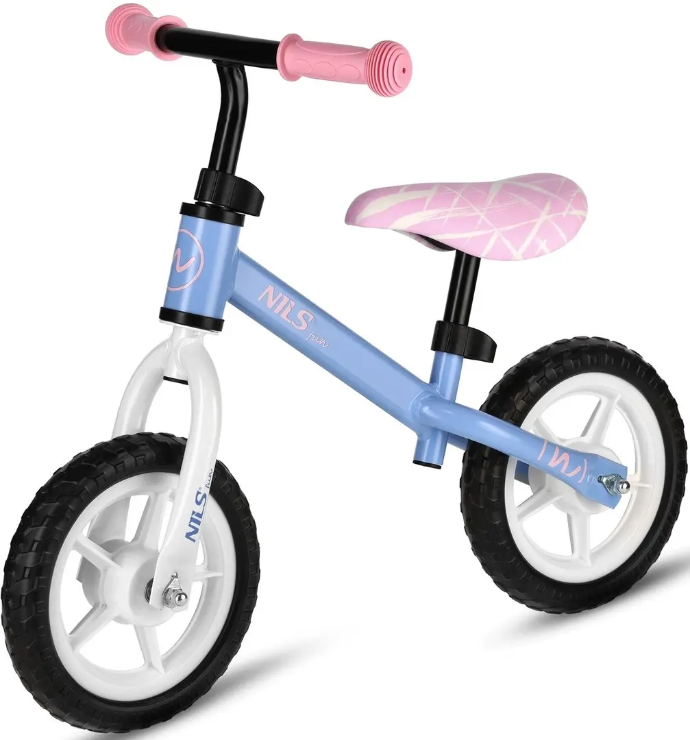 Bicicleta fara pedale Nils Fun RB134 (Blue/Pink)