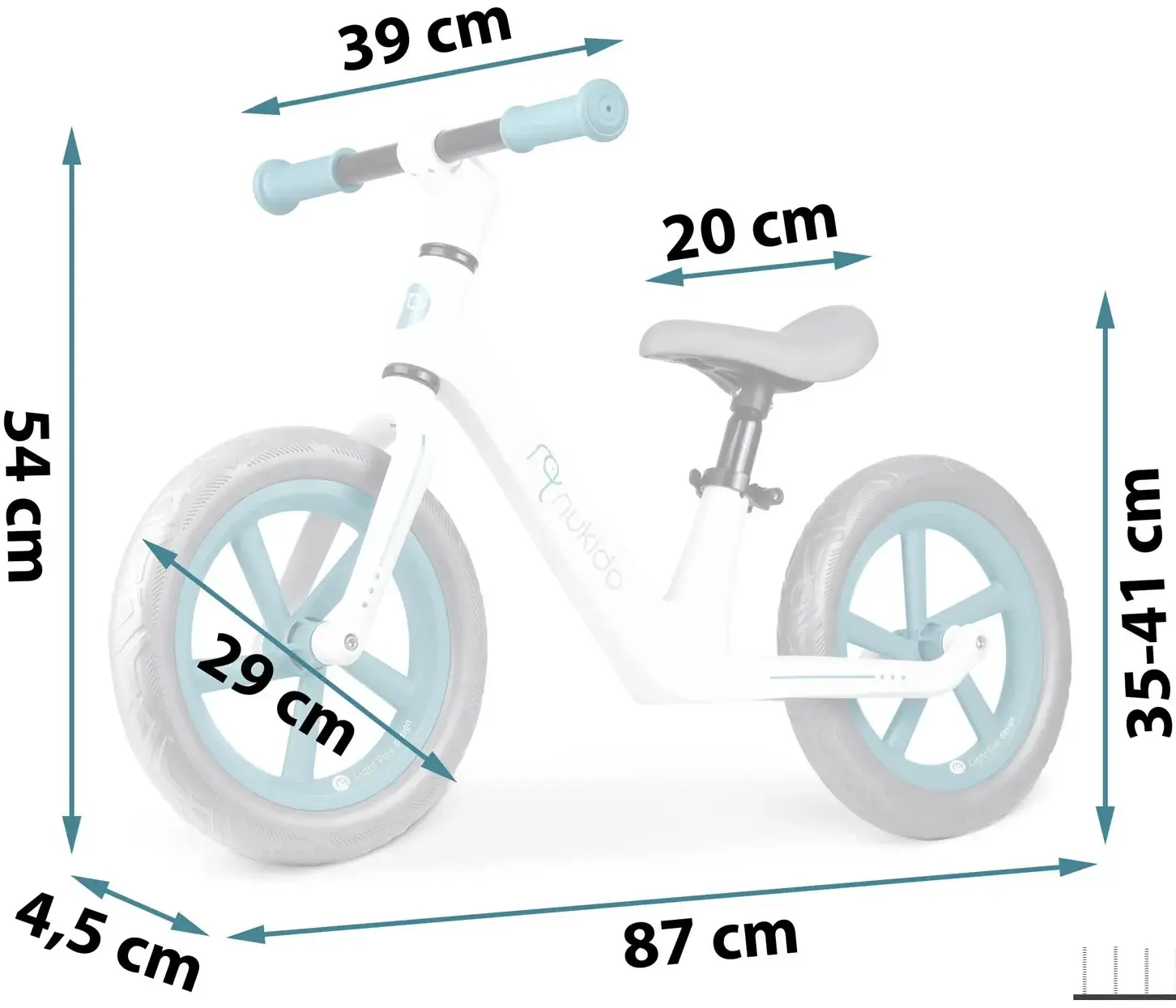 Bicicleta fara pedale Nukido Light Flee 760400 (Multicolour) - 6