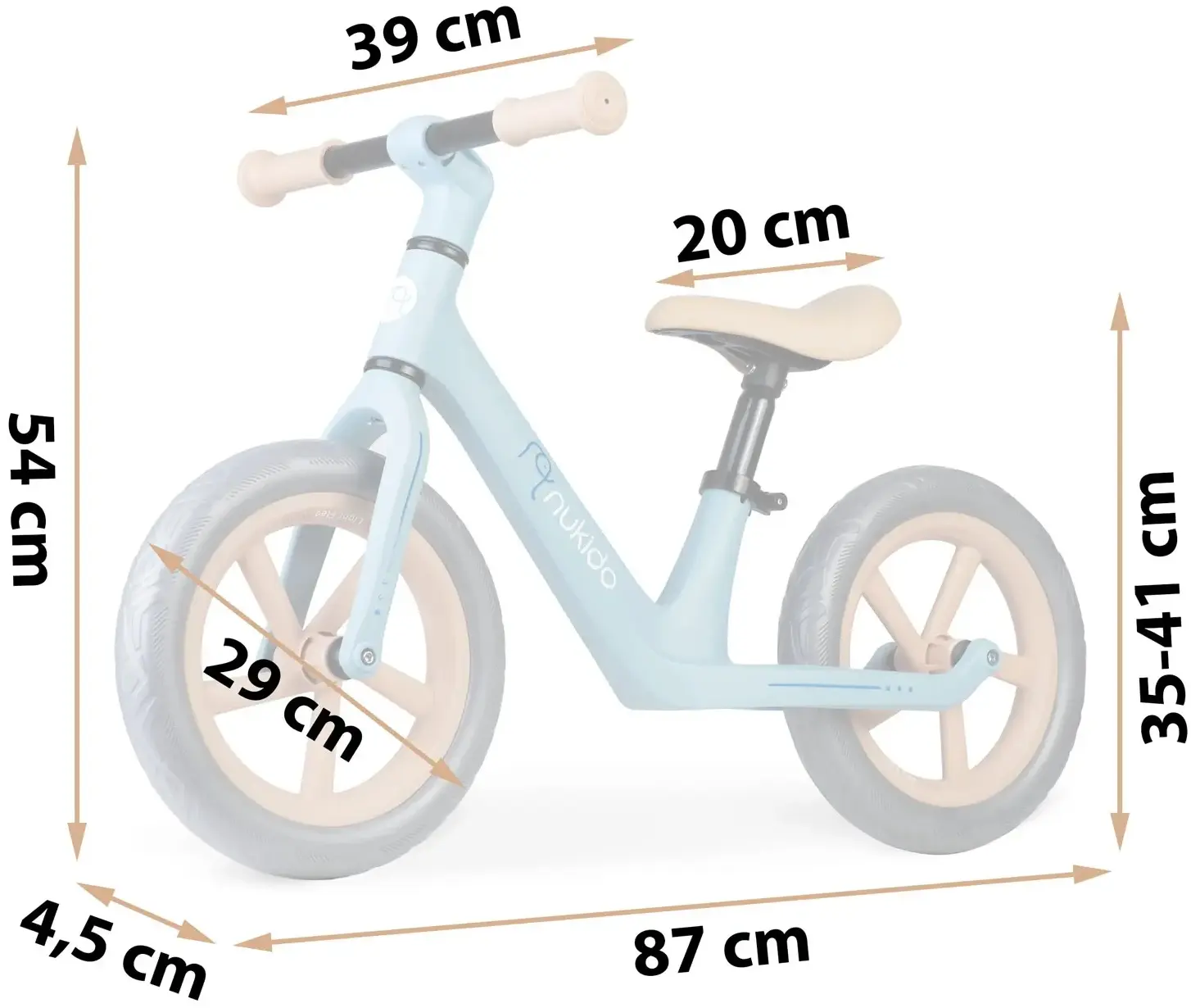 Bicicleta fara pedale Nukido Light Flee 760402 (Multicolour) - 2