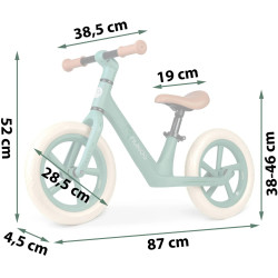 Bicicleta fara pedale Nukido Light Flee 760403 (Green/Brown) Thumb