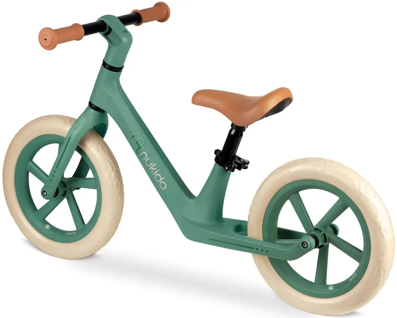 Bicicleta fara pedale Nukido Light Flee 760403 (Green/Brown) - 6