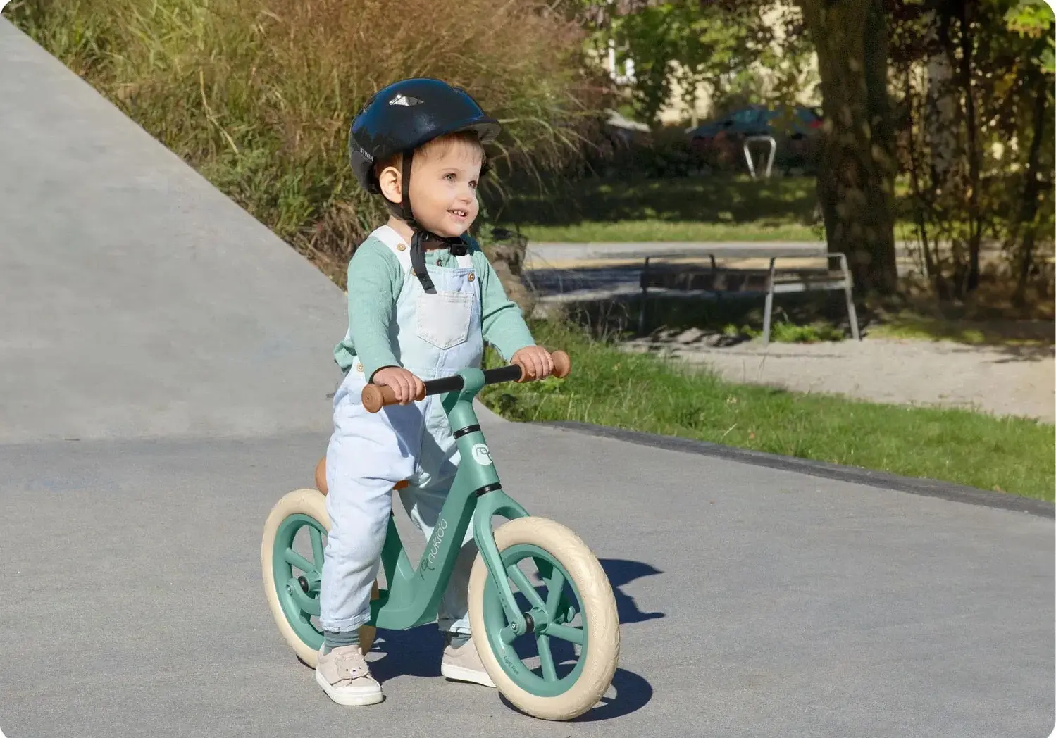 Bicicleta fara pedale Nukido Light Flee 760403 (Green/Brown) - 7