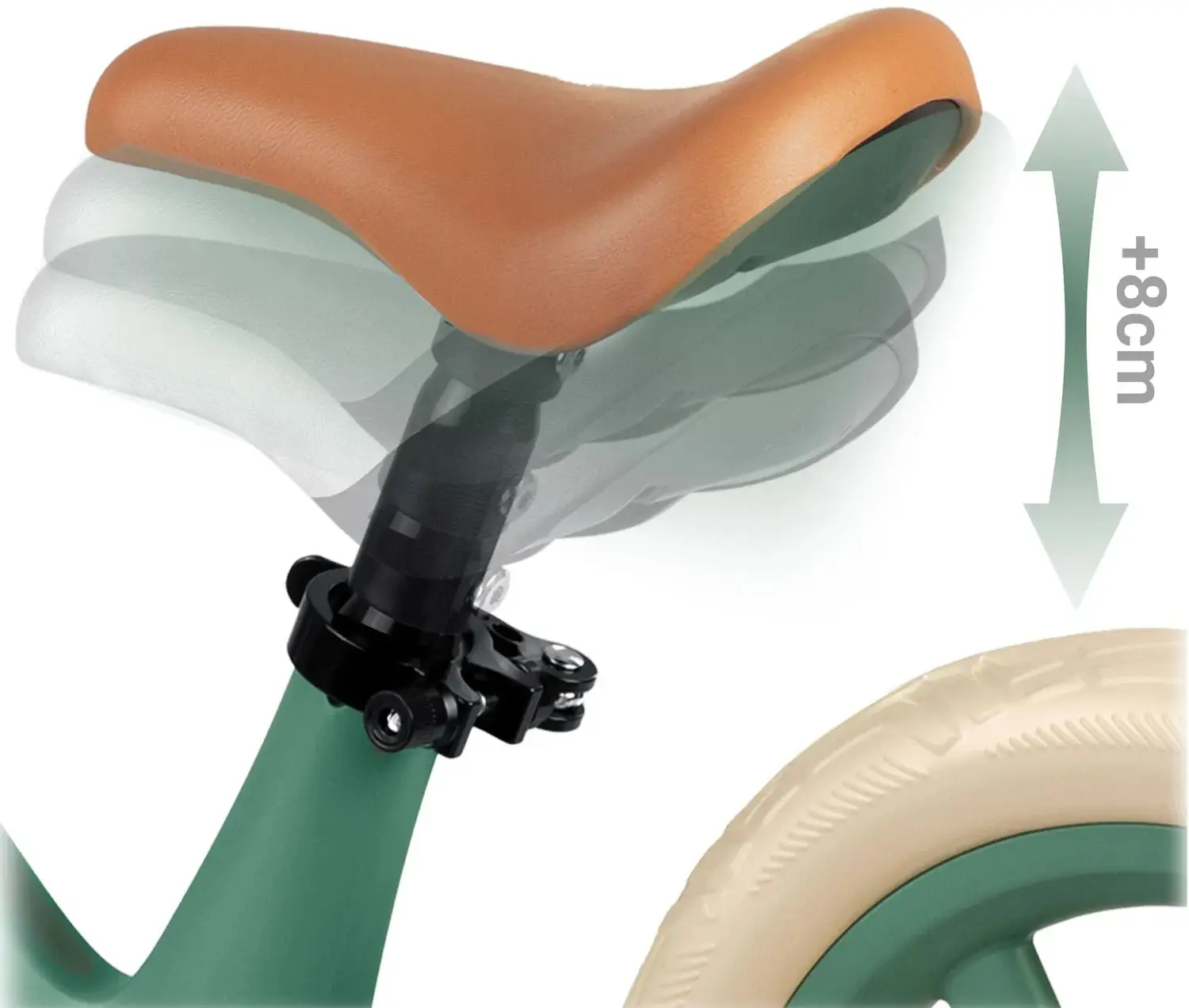 Bicicleta fara pedale Nukido Light Flee 760403 (Green/Brown) - 10