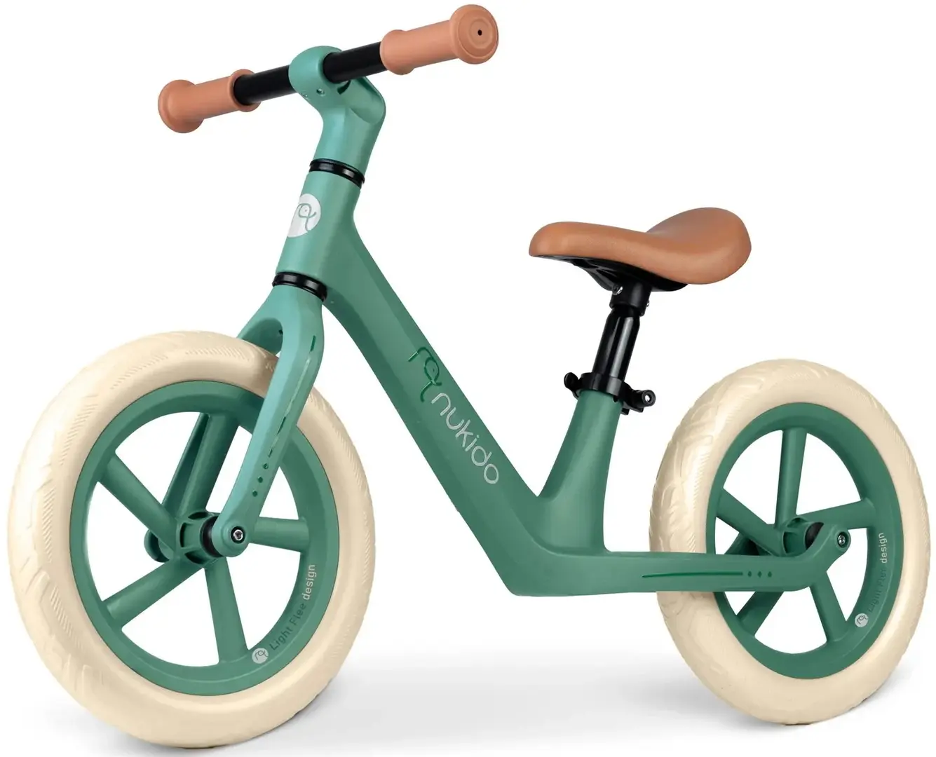 Bicicleta fara pedale Nukido Light Flee 760403 (Green/Brown)