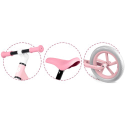 Bicicleta fara pedale Nukido Light Flee 760404 (Pink/Grey) Thumb