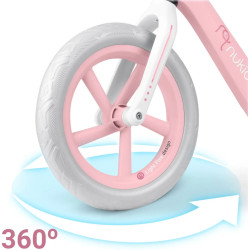 Bicicleta fara pedale Nukido Light Flee 760404 (Pink/Grey) Thumb