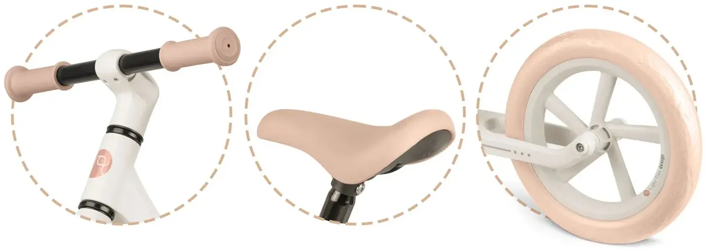 Bicicleta fara pedale Nukido Light Flee 760405 (White/Beige) - 3