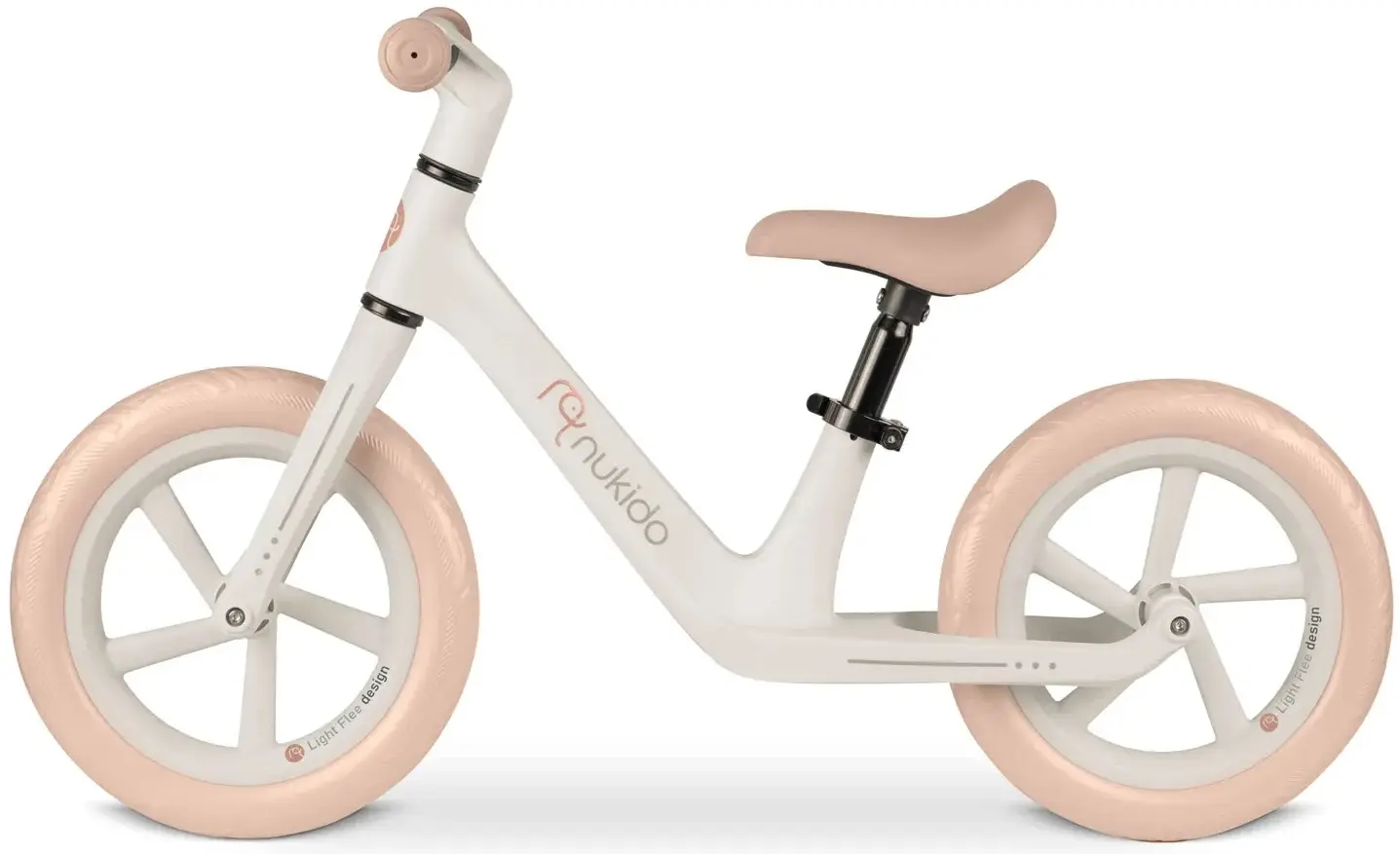 Bicicleta fara pedale Nukido Light Flee 760405 (White/Beige) - 6