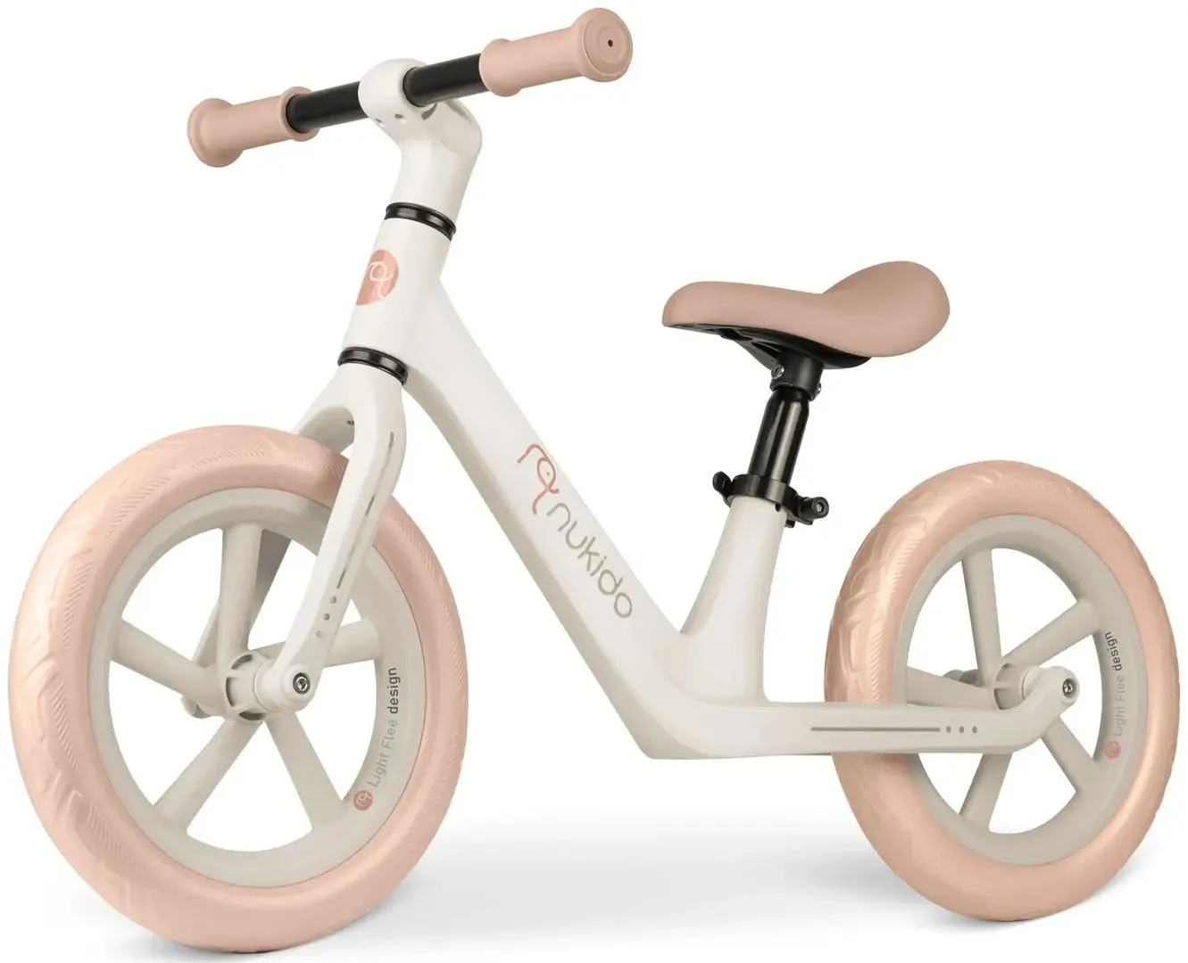 Bicicleta fara pedale Nukido Light Flee 760405 (White/Beige)