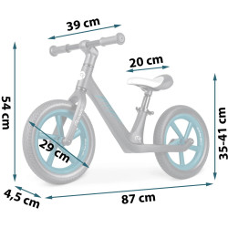 Bicicleta fara pedale Nukido Light Flee 760420 (Black/Blue) Thumb
