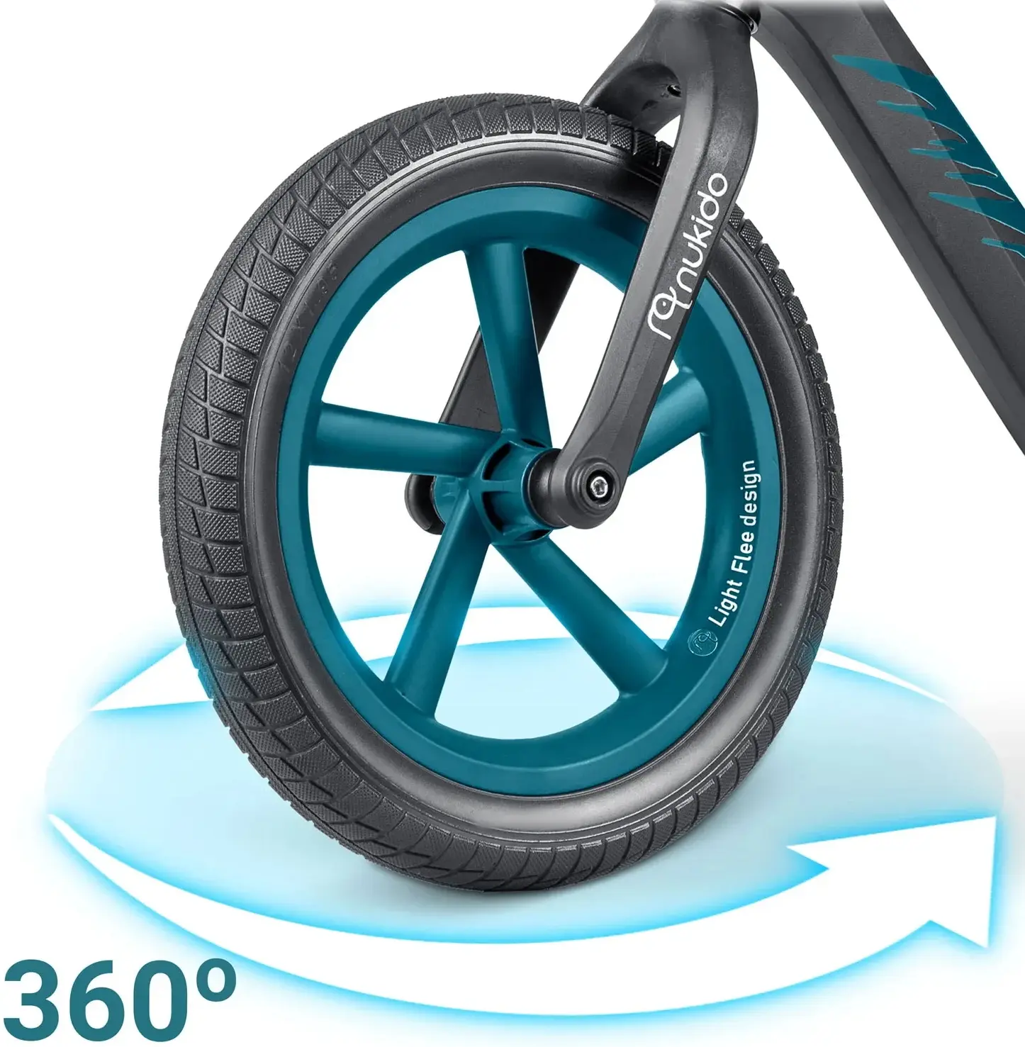 Bicicleta fara pedale Nukido Light Flee 760420 (Black/Blue) - 4