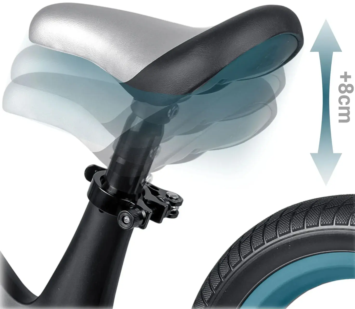 Bicicleta fara pedale Nukido Light Flee 760420 (Black/Blue) - 5