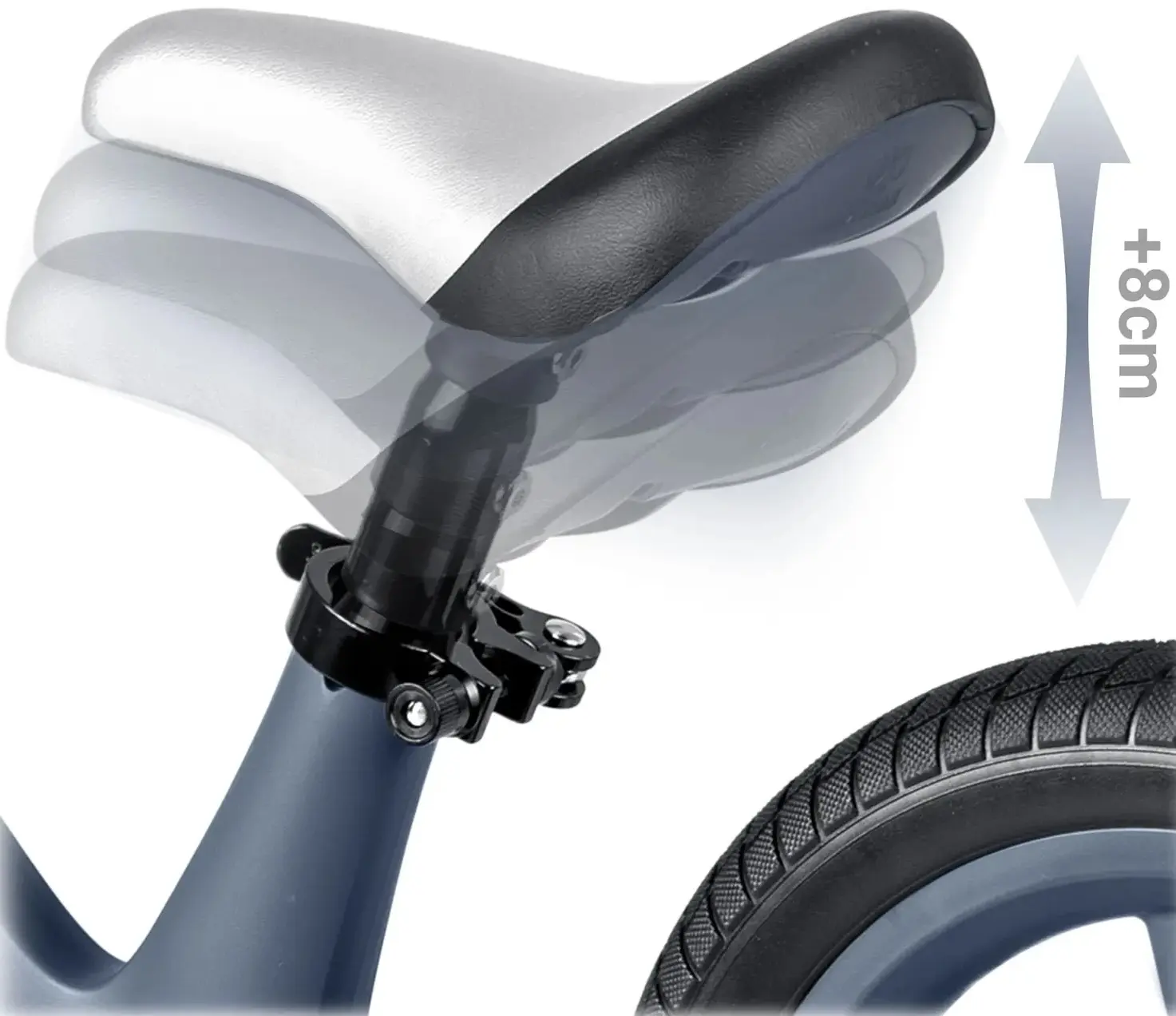 Bicicleta fara pedale Nukido Light Flee 760421 (Dark Blue/Black) - 8