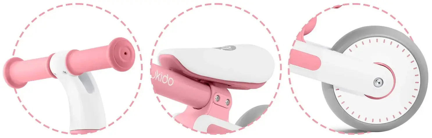 Tricicleta fara pedale Nukido NK-603 760302 (White/Pink) - 10