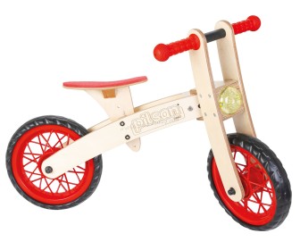 Bicicleta fara pedale Pilsan Free Style (Wood/Red)