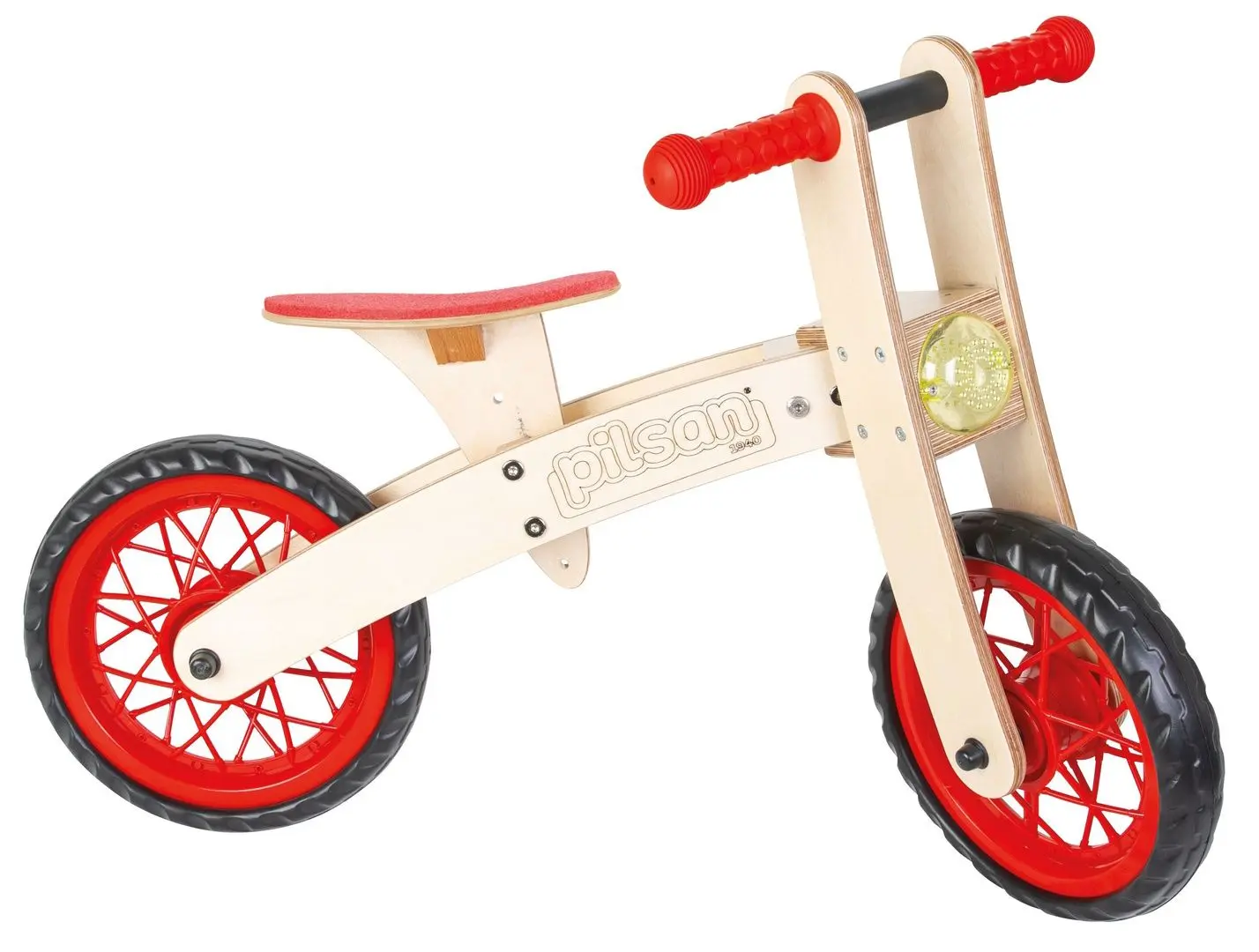 Bicicleta fara pedale Pilsan Free Style (Wood/Red)