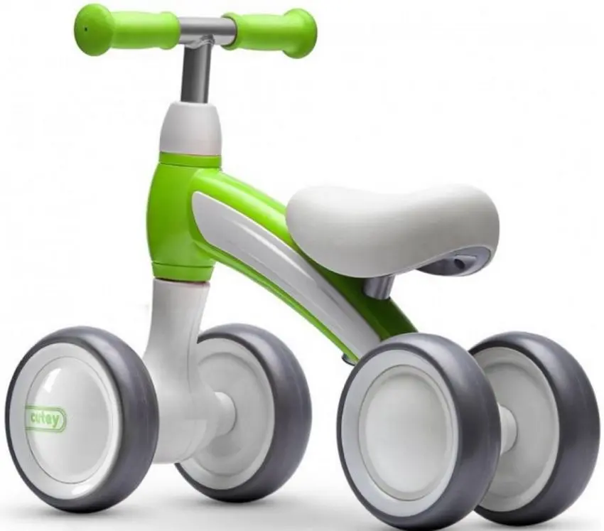 Bicicleta fara pedale Qplay Cutey (Green/White) - 2