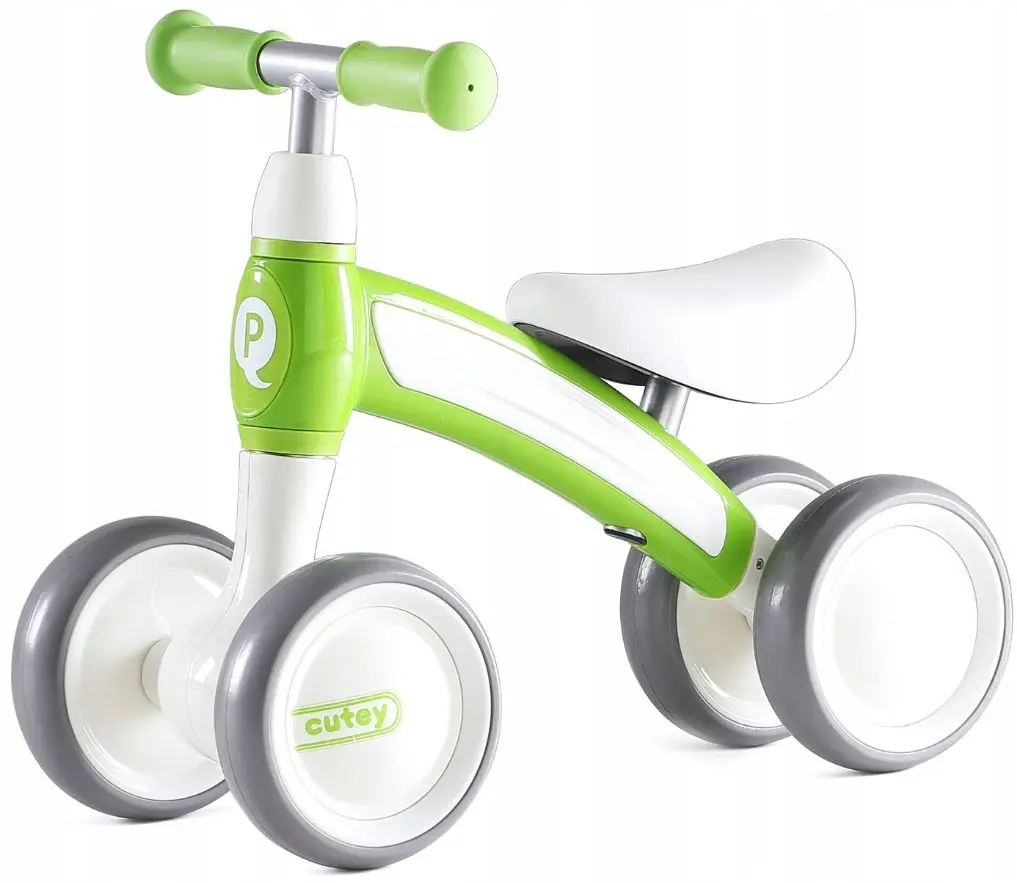 Bicicleta fara pedale Qplay Cutey (Green/White)