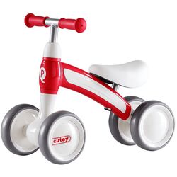 Bicicleta fara pedale Qplay Cutey (Red/White)