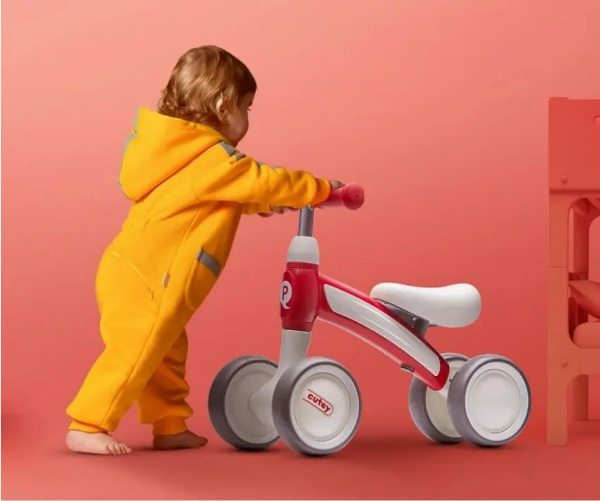 Bicicleta fara pedale Qplay Cutey (Red/White) - 6